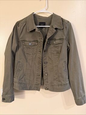Liverpool Olive Utility Denim Jacket - Women's
